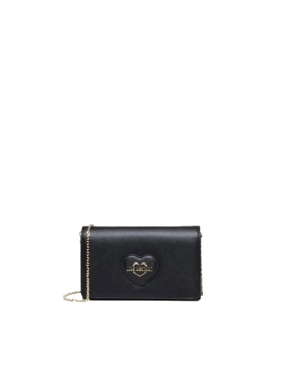 Love Moschino Shoulder Bag With Logo In Black
