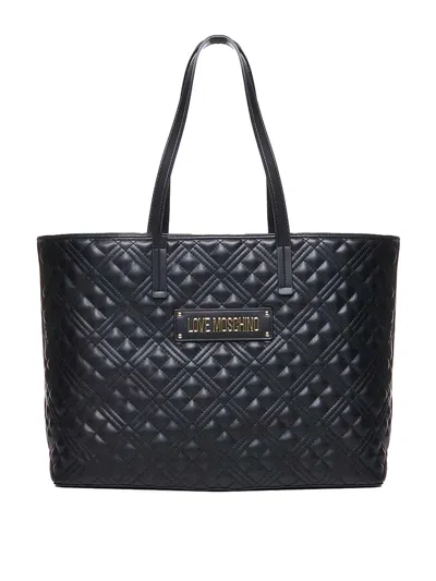 Love Moschino Shoulder Bag With Logo In Black