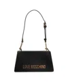 Love Moschino Shoulder Bag With Logo Writing In Black
