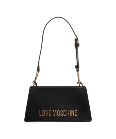 Love Moschino Shoulder Bag With Logo Writing In Black