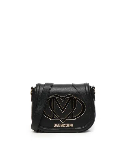 Love Moschino Shoulder Bag With Maxi Logo In Black
