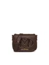 Love Moschino Shoulder Bag With Maxi Logo In Brown