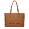 Love Moschino Camel Brown Top Zip Shopper