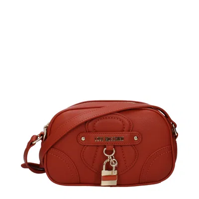 Love Moschino Shoulder Bags Women Polyurethane Orange/rugine