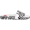 Love Moschino Logo-print Flat Slides In White