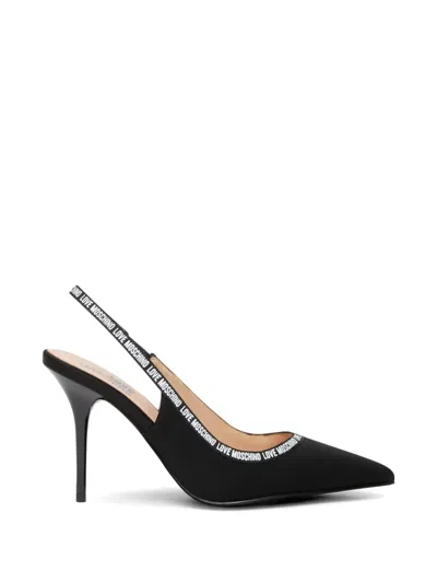 Love Moschino Slingback Court Pumps In Black