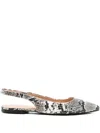 Love Moschino Slingback Snakeskin-effect Ballet Flats In Multi