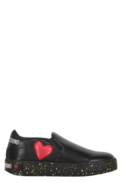 Love Moschino Pollock Sole Slip On Sneakers In Black