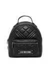 Love Moschino Small Logo-plaque Backpack In Black