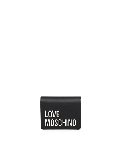 Love Moschino Small Wallet With Logo In Black