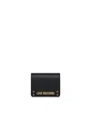 Love Moschino Small Wallet With Logo In Black