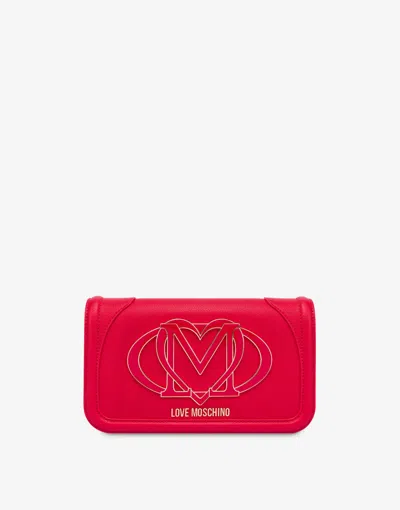Love Moschino Smart Daily Bag With Maxi Logo In Red
