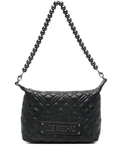 Love Moschino Quilted Crossbody Bag In Black