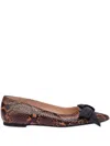 Love Moschino Ballerinas Mit Schlangen-effekt In Animal Print