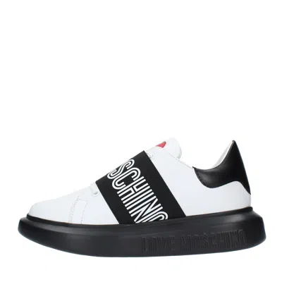Love Moschino Sneakers White In Bianco Chiari E Naturali