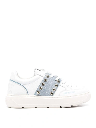 Love Moschino Trainers With Band In White