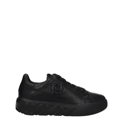 Love Moschino Trainers Women Leather Black