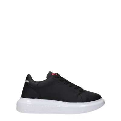 Love Moschino Trainers Women Leather Black/dirty White