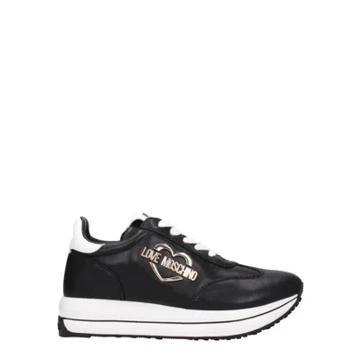 Love Moschino Sneakers Women Leather Black/white