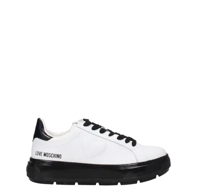 Love Moschino Trainers Women Leather White/black