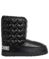 Love Moschino Logo-print Quilted Boots In Black