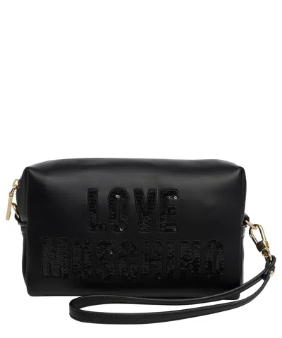 Love Moschino Sparkling Logo Toiletry Bag In Black