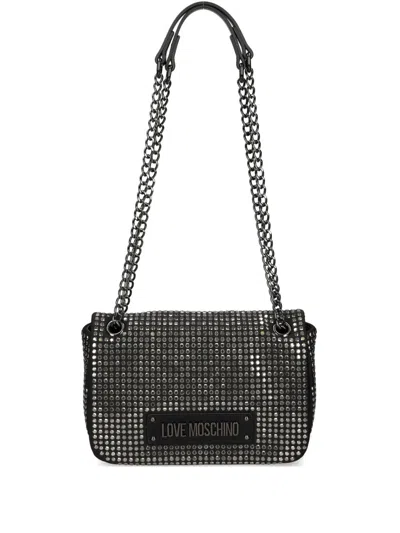 Love Moschino Sparkling Shoulder Bag In Black