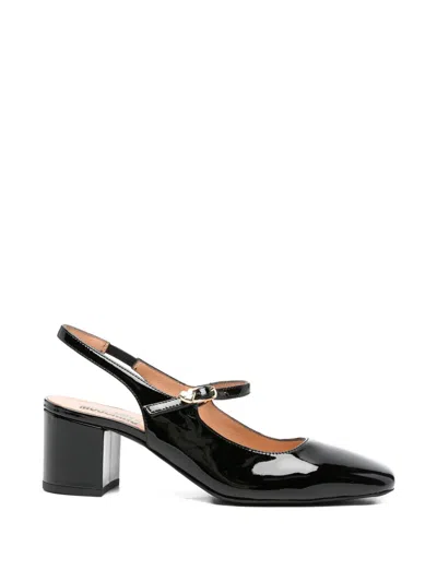 Love Moschino Square-toe Leather Pumps In Black