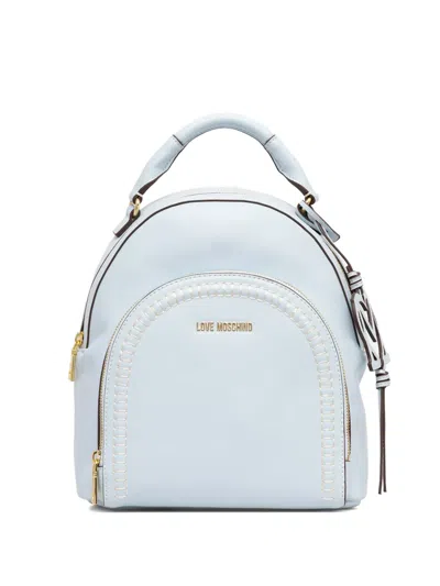 Love Moschino Stitch-detail Logo Backpack In Blue