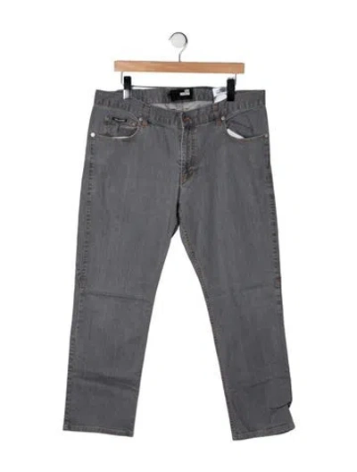 Pre-owned Love Moschino Straight-leg Jeans In Grey