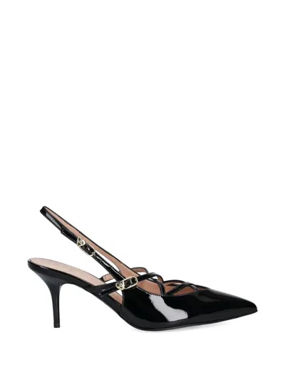 Love Moschino Strappy Point-toe Pumps In Black