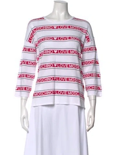 Pre-owned Love Moschino Striped Crew Neck Sweater In Multi