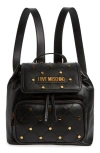 LOVE MOSCHINO STUDDED QUILTED BACKPACK