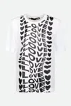 Love Moschino T-shirt Bianca Con Stampa