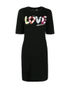 LOVE MOSCHINO T-SHIRT DRESS WITH "LOVE" EMBROIDERY