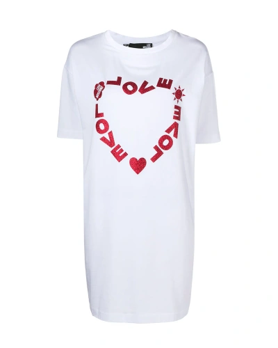 Love Moschino T-shirt Dress With "love" Print In White
