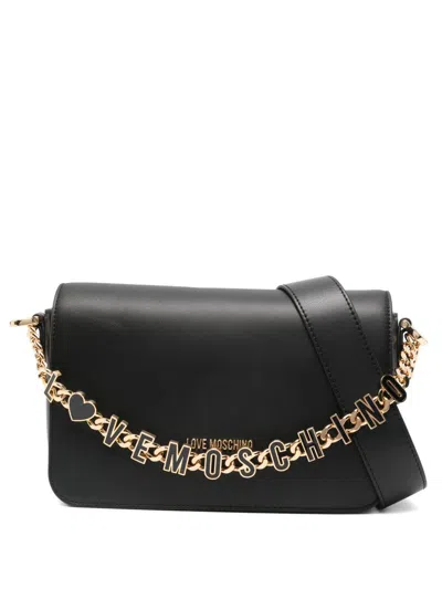 Love Moschino Tasche Mit Goldenem Ketten-schultergurt  In Black