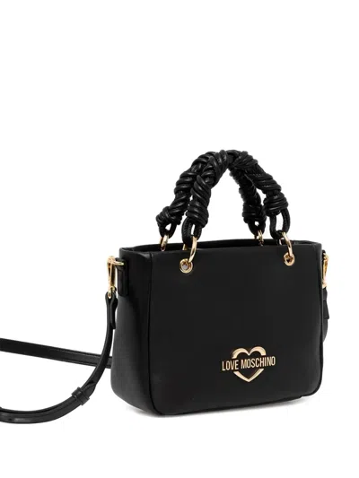 Love Moschino Top-handle Logo Tote Bag In Black