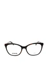 TORTOISESHELL-EFFECT CAT-EYE FRAME GLASSES