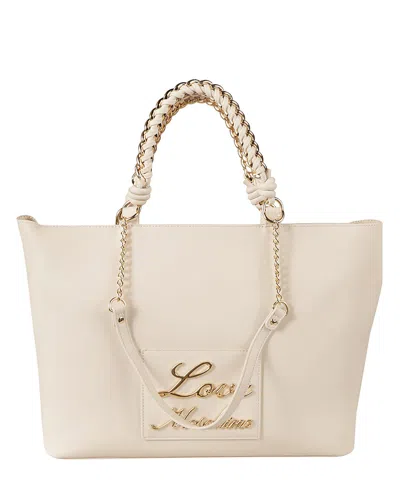 Love Moschino Tote Bag In Beige