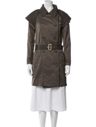 Pre-owned Love Moschino Trench Coat In Brown