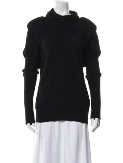 Pre-owned Love Moschino Turtleneck Sweater In Black