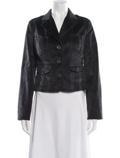 Pre-owned Love Moschino Utility Jacket In Gray
