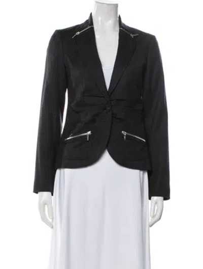 Pre-owned Love Moschino Virgin Wool Blazer In Gray