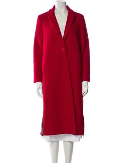 Pre-owned Love Moschino Virgin Wool Coat In Red