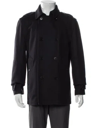 Pre-owned Love Moschino Virgin Wool Peacoat In Gray