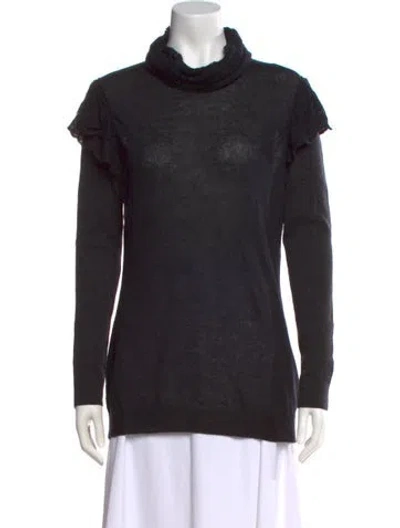 Pre-owned Love Moschino Virgin Wool Turtleneck Sweater In Black