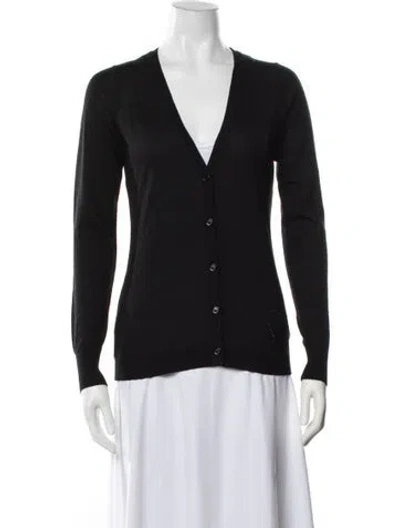 Pre-owned Love Moschino V-neck Sweater In Black