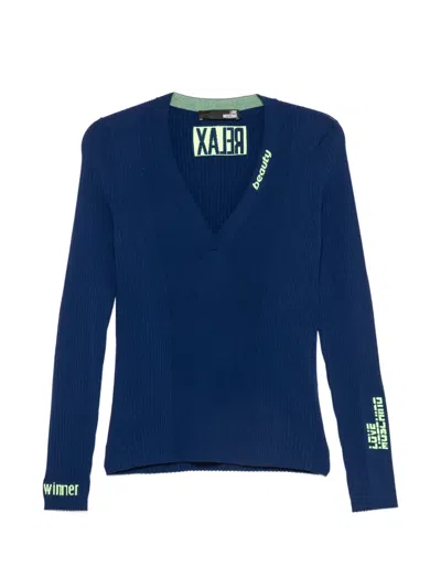 Love Moschino V-neck Sweater In Multi