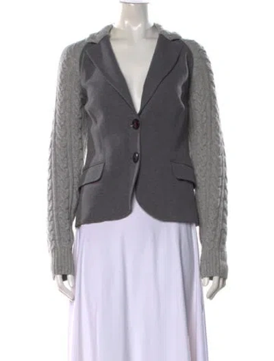 Pre-owned Love Moschino V-neck Sweater In Gray